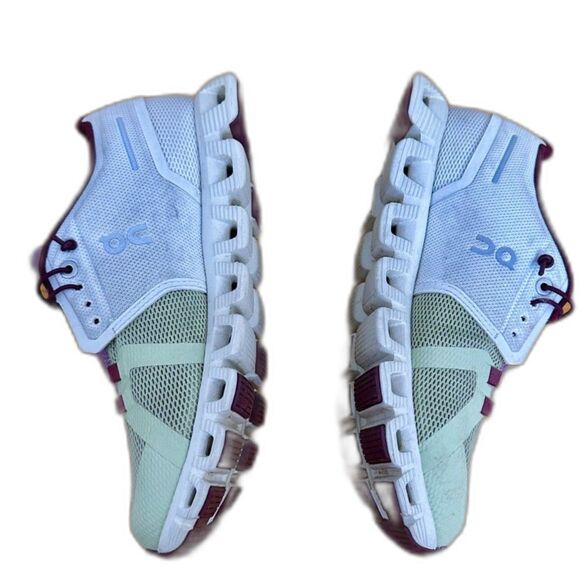 On Running Women's Cloud 5 Athletic Walking Running Shoes Size 8 Olive Purple - Picture 9 of 11